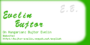 evelin bujtor business card